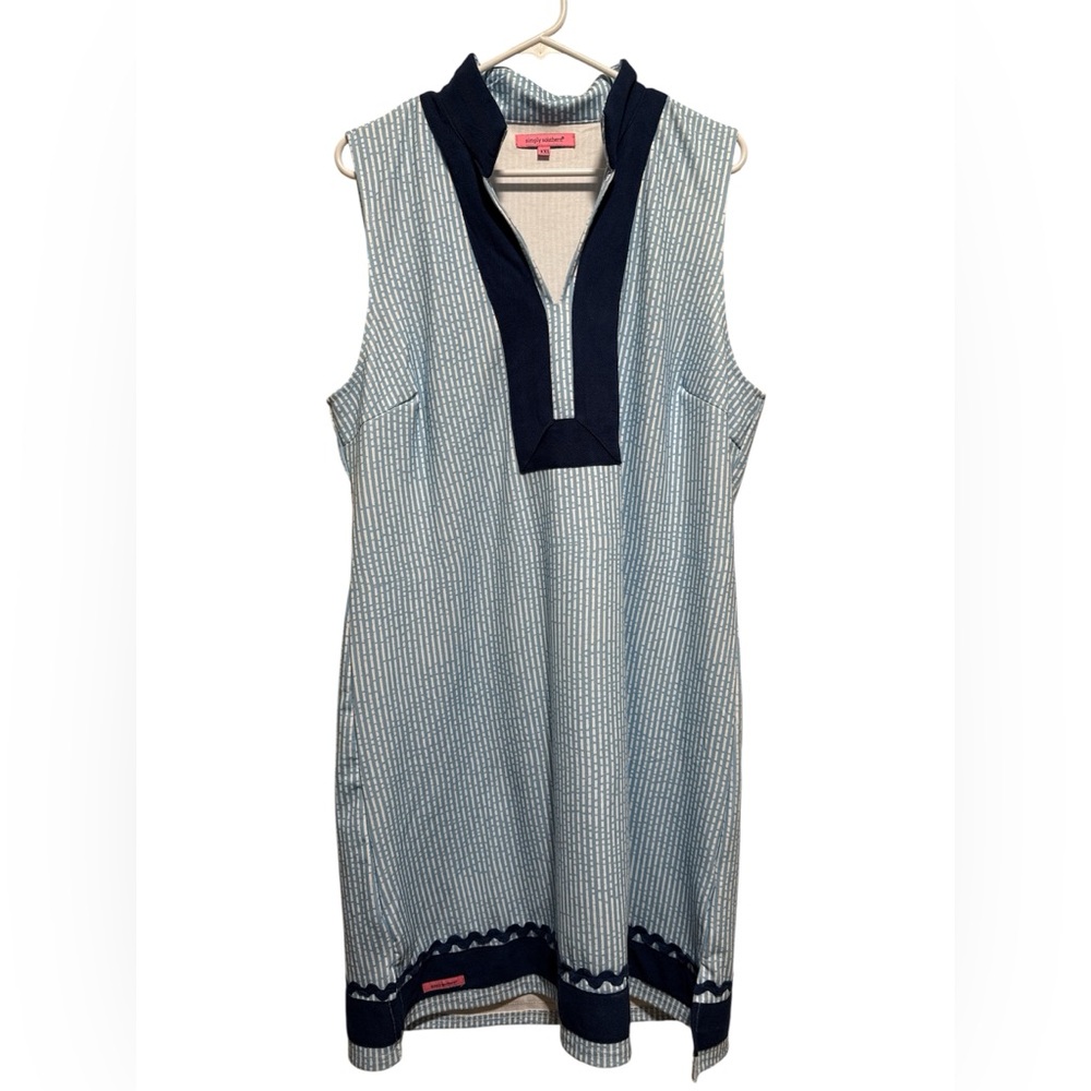 Simply Southern Sleeveless Tunic Dress Blue Stripe  Size XXL NWOT